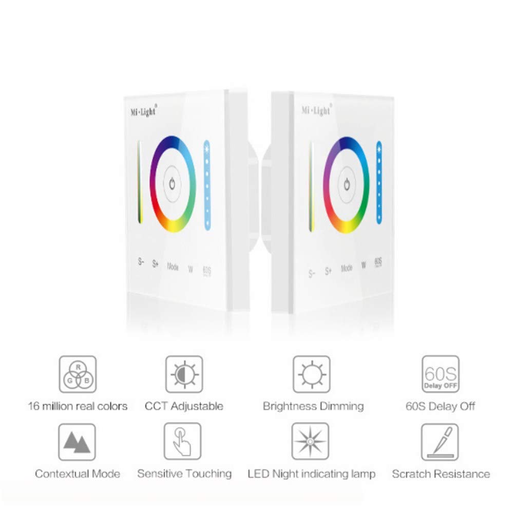 Milight Wand Touch Panel Led Controller Fur Rgb Rgbw Rgb Cct Farbwechsel Led Streifen Licht Mit Dc 12 24v