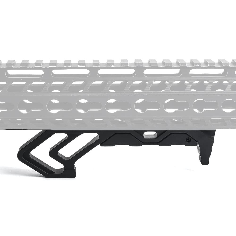 SBGJMY Tactical Keymod Aluminum Link Curved Angled Hand Stop Grip Foregrip for Keymod Handguard System