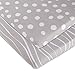 Bassinet Sheet Set 2 Pack 100% Jersey Cotton Grey and White Abstract Stripes and Dots by Ely's & Co.