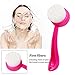 Mermaid Facial Cleansing Brush, Ultra-Soft Manual Face Skin Cleanser Brush Massage Brush for Deep Washing Pore, Best Exfoliating no Irritating Scrubber(Rose red)