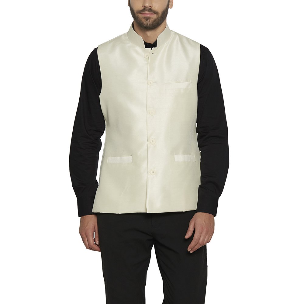irin men's blended silk koti (waistcoat/nehru jacket)