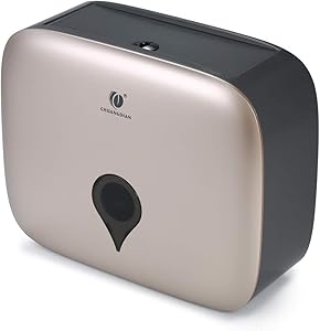 Decdeal CHUANGDIAN Tissue Dispenser, No Drilling Wall Mounted C-fold Hand Towel Dispenser Hanging Toilet Paper Tissue Dispenser Holder for Hotel Food Service Facilities