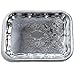 MARO MEGASTORE (Pack of 4 16.1-Inch x 12.2-Inch Oblong Rectangular Trim Victoria Floral Engraved Catering Chrome Plated Serving Plate Mirror Food Candle Deco Art Tray Platter Party(Medium) T227-4pk