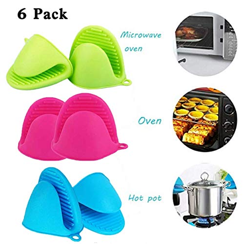 Scettar Mini Oven Mitt, Silicone Pot Holder Cooking Finger Protector Pinch Grips Heat Resistant for Kitchen Cooking & Baking (B) - Thumbnail 6