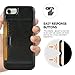 ZVE Wallet Case for Apple iPhone SE 2020 and iPhone 7/8, 4.7 inch, Slim Leather Wallet Case with Credit Card Holder Slot Pocket Protective Case Cover for Apple iPhone SE/7/8 - Black