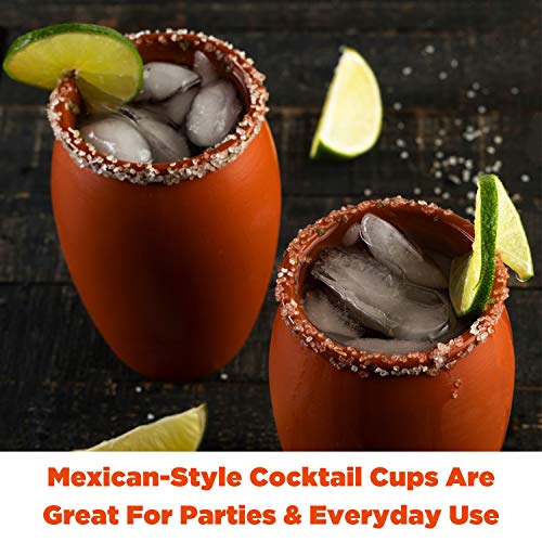 CANTAREY Cantaritos de Barro Cocktailgläser für Tequila, Margaritas, Mojitos und mehr, 340 ml, 2 Stück – Bild 6