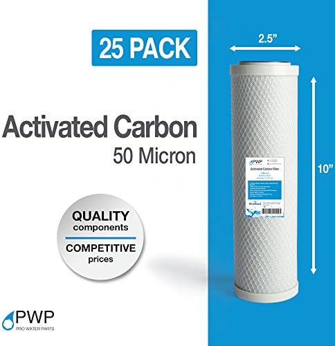 10 x 2.5 Coconut Shell CTO Carbon Block Water Filter for Whole house & RO 50 Micron