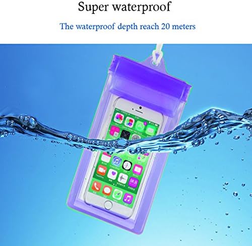 Waterproof Case, Universal Underwater Phone Pouch Dry Cellphone Credit card Wallet Money Bag for iPhone (Purple)