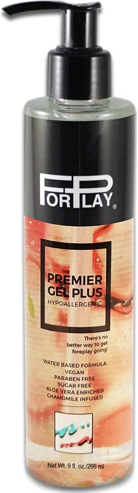 NEW! ForPlay Premier Gel Plus Hypoallergenic Paraben and Sugar Free Premium Water-based Lubricant 9oz