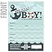 Koko Paper Co It’s A Boy Nautical Baby Shower Invitations with Tear-Off Diaper Raffle Tickets. 25 5x7 Fill in The Blank Style Invites with White A7 Envelopes.
