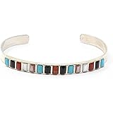 Zuni Channel Inlay Bracelet by Luna | 5" Tip to Tip (Fits a Wrist of up to 6.5" in Circumference)