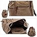 GINGOOD Canvas Backpacks Vintage Rucksack Casual Leather Army Kipling Knapsack 19L Khaki #220
