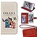 iPhone 6 Wallet Case[4.7 inch], Onelee - Disney's Lilo & Stitch Ohana Premium PU Leather Case Wallet Flip Stand Case Cover for iPhone 6 with Card Slots