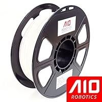 AIO Robotics AIOWHITE PLA 3D Printer Filament, 0.5 kg Spool, Dimensional Accuracy +/- 0.02 mm, 1.75 mm, White