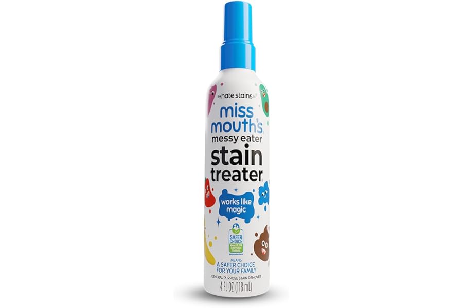 Miss Mouth's Messy Eater Stain Treater Spray - 4oz Stain Remover - Newborn & Baby Essentials - No Dry Cleaning Food, Grease, 