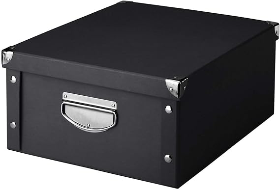 Zeller 17928 Caja de almacenaje de cartón Negro (Schwarz) 40 x 33 x 17 cm: Amazon.es: Hogar