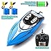 Remote Control Boat, ROTOBAND RC Boat for Pools and Lakes 2.4GHz 25km/h High Speed Remote Boat Toys Summer Gifts for Kids and Adults (Blue)