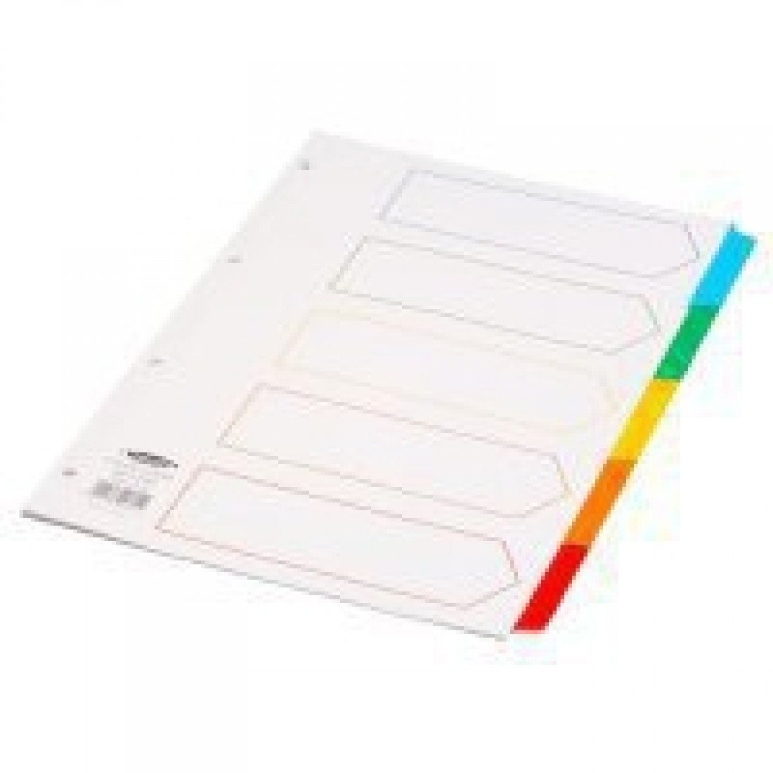 Concord Index Multicolour-tabbed Mylar-Reinforced 4 Holes 5-Part A4 White Ref CS6