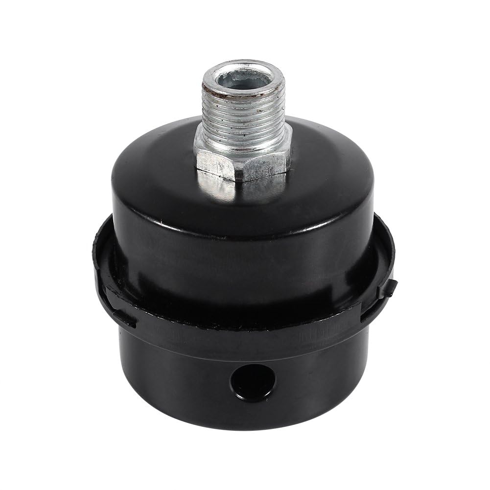 Air Compressor Muffler Air Compressor Silencer Filter Intake Muffler Silencer Black Metal Central Pneumatic Compressor Parts Intake Filter Muffler