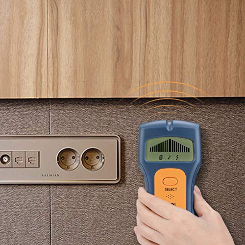 AZFUNN Stud Finder Sensor Wall Scanner, Multi Scanning Electronic Wall Stud Finder with Digital LCD Display and Sound Warning for Metal, Live AC Wires, Wood Detector