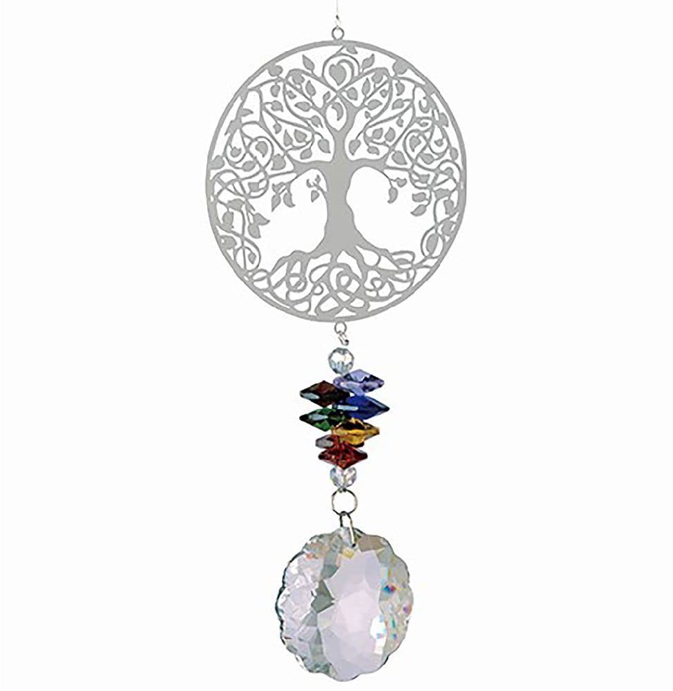 NATURE´S MELODY Magic Crystal Wind Chime, Silver/Multicoloured Stones