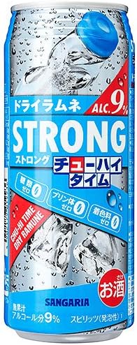 Amazon Co Jp サンガリア ストロングチューハイタイムゼロドライラムネ チューハイ 490mlx24本 食品 飲料 お酒