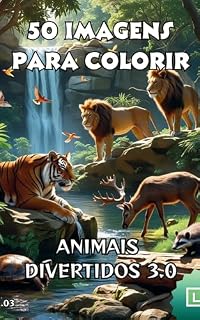Livro 50 IMAGENS PARA COLORIR: ANIMAIS DIVERTIDOS 3.0