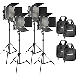 Neewer 4 Pieces Bi-Color 660 LED Video Light and