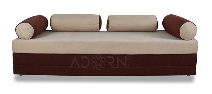 Adorn India Fabric Easy Diwan Cum Bed (Multicolour, 5x5-inch )