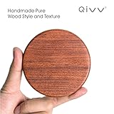 Wood Wireless Charger, QIVV Wireless Charging Pad Qi Wireless Charger for Samsung S6 / S6 Edge / Edge+, Note 5, Nexus 4 / 5 / 6 /7, Nokia Lumia 920, LG Optimus Vu2, HTC 8X and All Qi-Enabled Devices