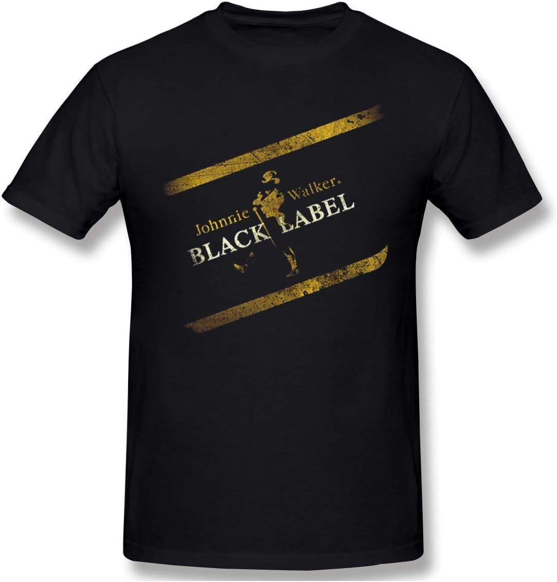 NccYres Johnnie Walker Black Label Men's Soft T-Shirt Black Men