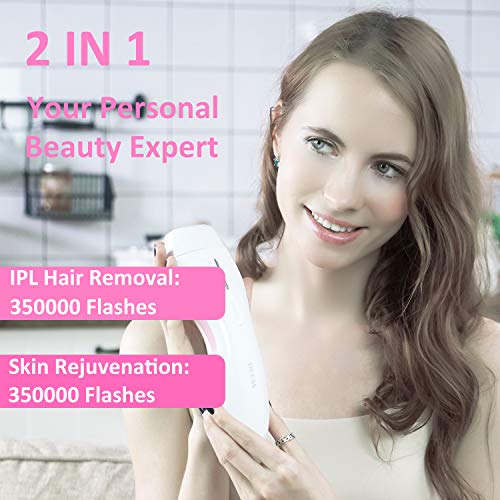 DEESS GP586 Permanent Hair Removal Device, 350,000 flashes Home Use, IPL Hair Removal System for Face and Body, 2 in 1 [Hair Removal, Skin Rejuvenation]. - Thumbnail 2
