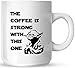 Star Wars - The Coffee is Strong with this One - 11oz Ceramic Coffee Mug - White Mug - Black One-Sided Print - Gloss Finish
