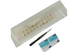 TTOBHF Ear Seeds Acupuncture Kit Gold Stud Earrings Ear Seeds Kit for Calm Pops, Weight Loss, Stress Relief and Detox Acupunc