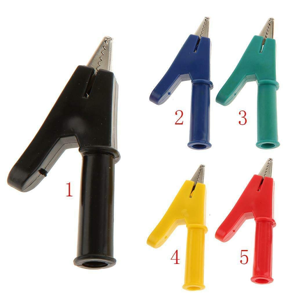 WorldCare® 10x 10mm Insulated Electric Alligator Clip Clamp Connector