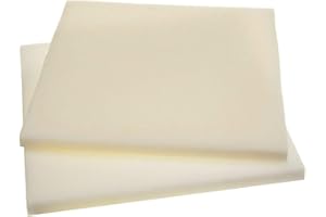 Dream Solutions USA Upholstery Foam Squrare Cut Cushion Sheets - Two Pack (1/2"x18"x18", High Density) - Premium Luxury Quality - Good for Chair, Sofa Cushions, Wheelchairs, Car Seats.
