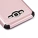 Samsung Galaxy J5 J500 2015 Case - Hybrid Hard Shockproof Case Heavy Duty Protective Brushed Phone Armor Protector Cover - Rose Gold