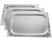 Pack of 3 Heavy Duty Disposable Silver Colored Trays