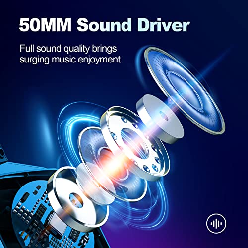 DEEBOX Wireless Gaming Headsets With Mic For PC PS4 PS5 Playstation 4 5, Bluetooth USB Gamer