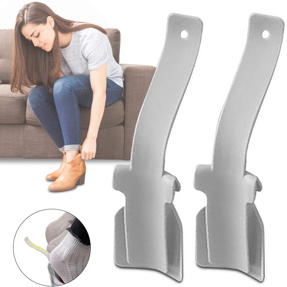 Lazy Shoe Helper Handled Shoe Horn Shoe Lifting Helper Easy on Easy Off, Travel Shoehorn
