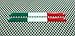 ITALY ITALIA WIDE FLAG 3D DOMED Decal Sticker PAIR