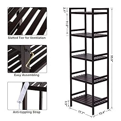 SONGMICS Adjustable Storage Shelf Rack, 5-Tier