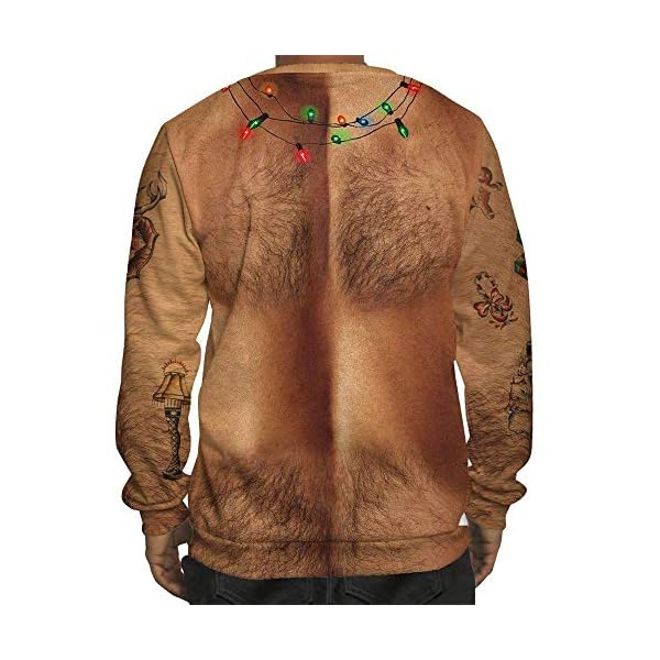 Mens Funny Sweatshirt Christmas Sweater 3D Print Long Sleeve Crewneck Novelty Pullover Shirt - Image 3