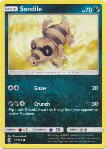 Amazon ポケモンカードゲーム 英語版 メグロコ Pokemon Sandile 149 Sun Moon トレカ 通販