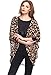 BAISHENGGT Women's Leopard Print Sheer Chiffon Cardigan Blouse Small Leopard