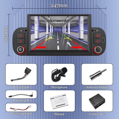 Fiat Panda (2013-2020) Linux Car Radio - 3-5 Seconds Boot | Schermo IPS 7", CarPlay & Android Auto wireless, AM/FM/RDS, DSP, USB, Bluetooth, microfono, comandi al volante – plug & play