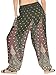 CandyHusky Elastic Waist Loose Fit Baggy Gypsy Hippie Boho Yoga Harem Pants (Green)