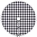 SevenFish 48 inch Buffalo Plaid Christmas Tree Skirt Black and White Buffalo Check Tree Skirt with Pom Pom for Christmas Decorations