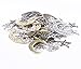 BIHRTC Pack of 100 Metal Moon Star Charms Pendant for DIY Craft Jewelry Making Accessory