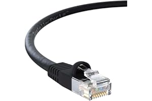 InstallerParts 2 FT Cat6 Ethernet Cable - 10 Pack - Black - 10Gbps, Cat6 Patch Cable, Compatible with Laptops, PCs, Macs, Net